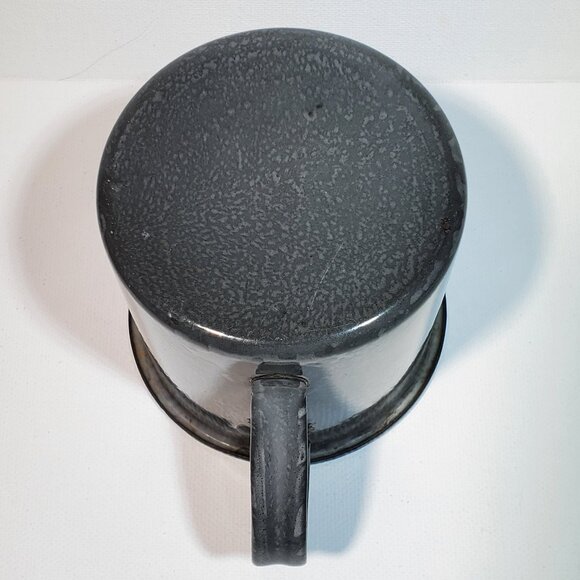 VINTAGE GRAY GRANITEWARE COFFEE CUP...1940'S...RARE ITEM...GREAT CONDITION! - Picture 6 of 8